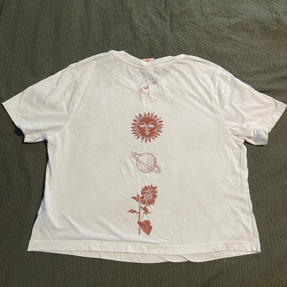 White Cropped graphic tee - Picture 2 of 6